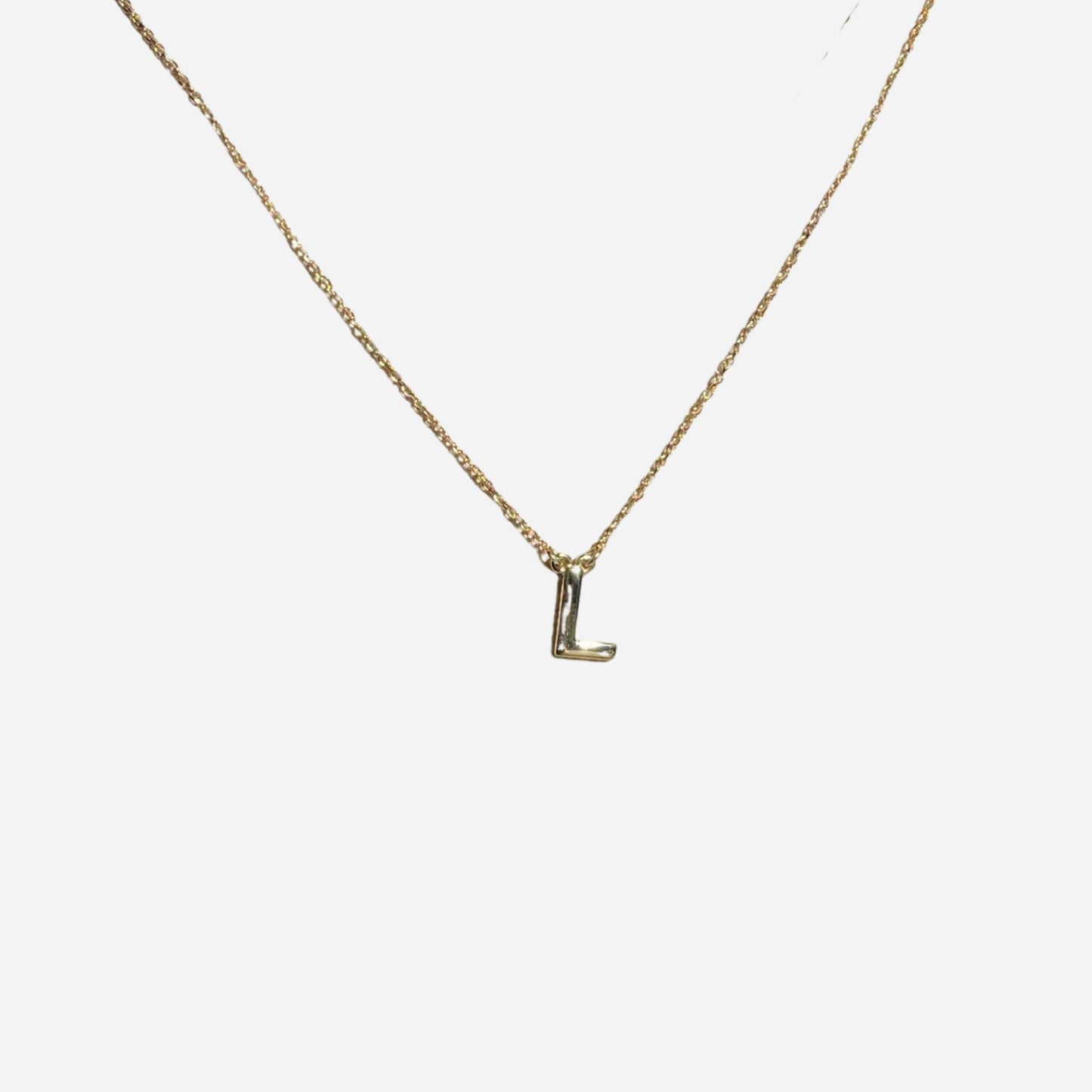 Solid Gold Initial Necklace