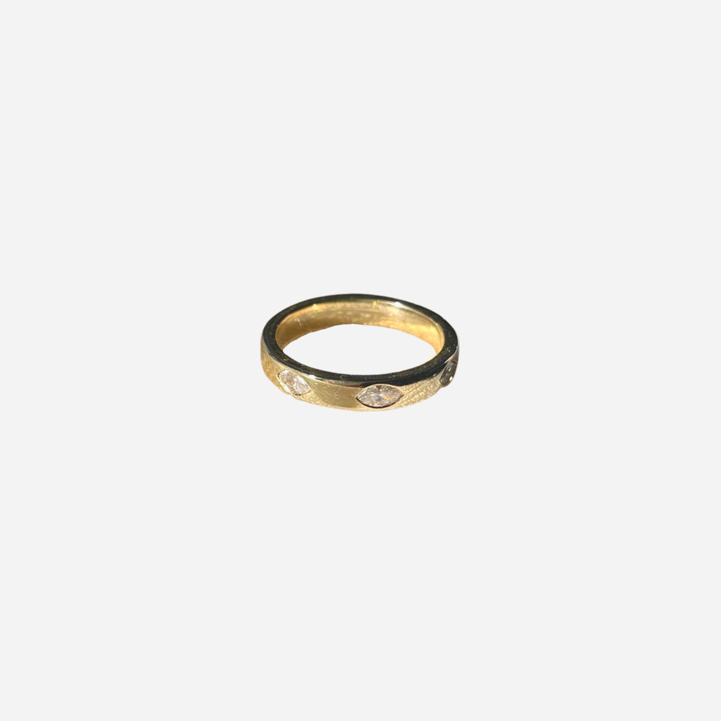Marquise Diamond Flush Set Ring