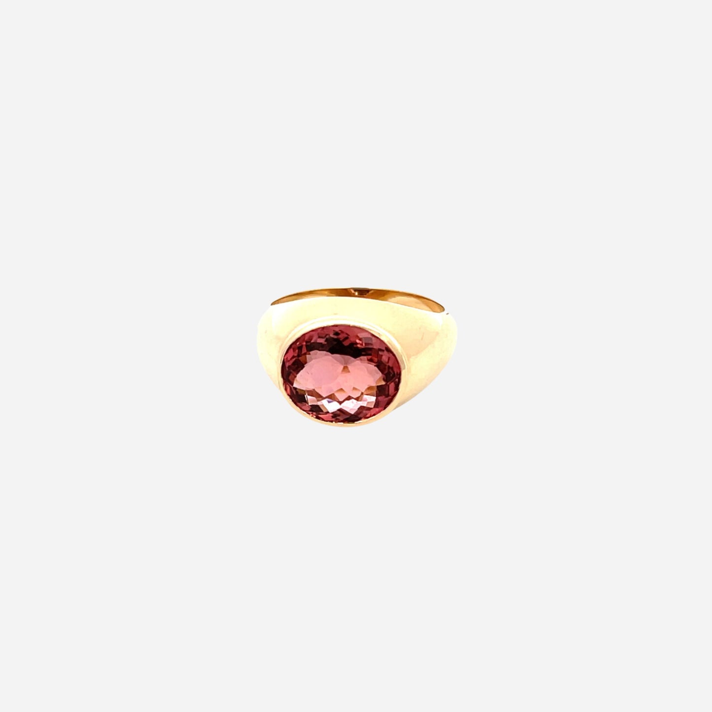Pink Tourmaline Signet Ring