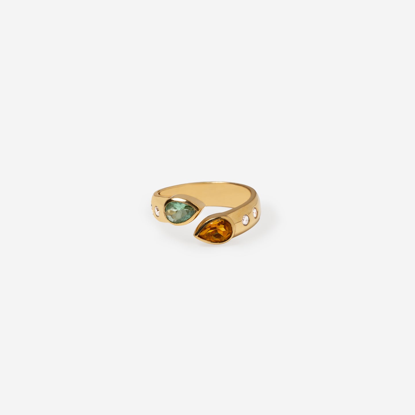 Tourmaline and Diamond Ring