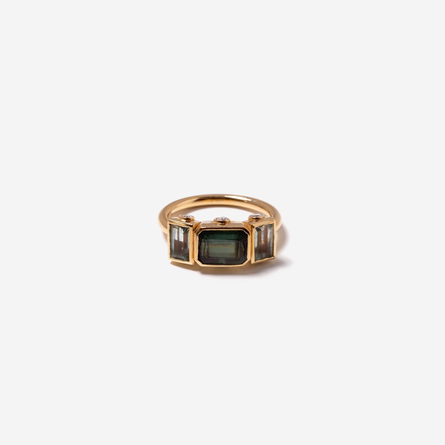 Tourmaline Three Stone Ring