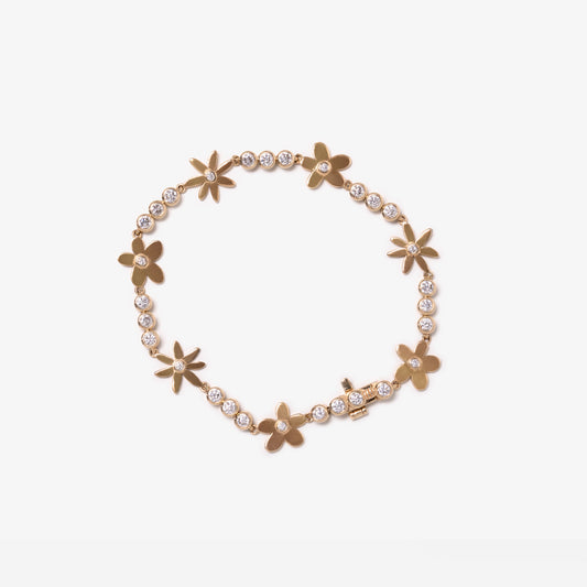 Chrysanthemum & Daisy Tennis Bracelet
