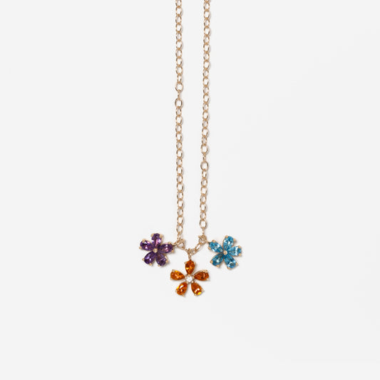 Mixed Gemstone Bouquet Necklace